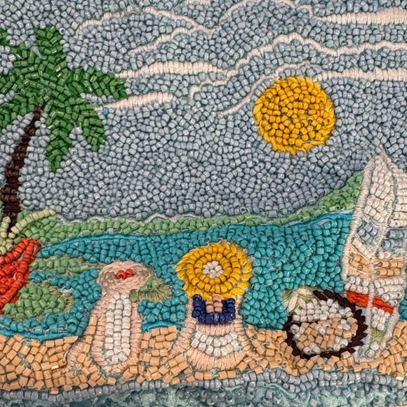 Viral TikTok Beaded Beach Tote | Coastal Grandmother Preppy Vacation Bag - Picture 6 of 11